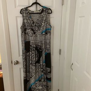Maria Gabrielle 3x maxi dress black/white/blue
